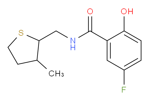 5-fluoro-2-hydroxy-N-((3-methyltetrahydrothiophen-2-yl)methyl)benzamide