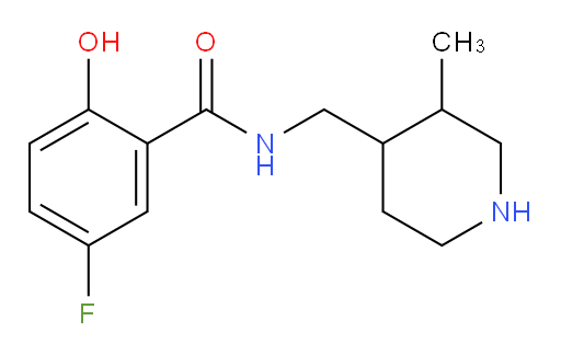 5-fluoro-2-hydroxy-N-((3-methylpiperidin-4-yl)methyl)benzamide