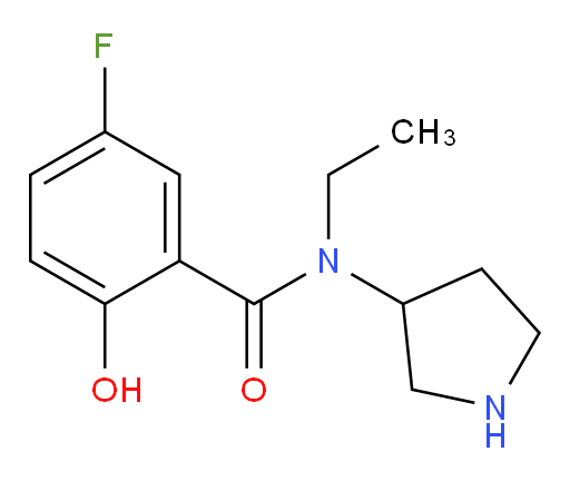 N-ethyl-5-fluoro-2-hydroxy-N-(pyrrolidin-3-yl)benzamide