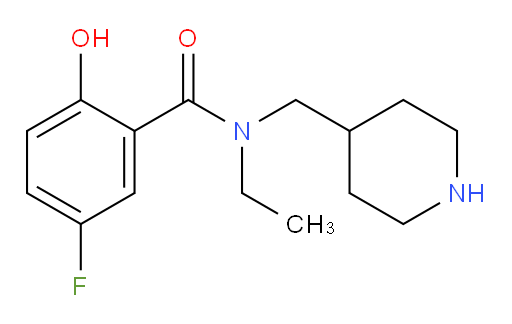 N-ethyl-5-fluoro-2-hydroxy-N-(piperidin-4-ylmethyl)benzamide