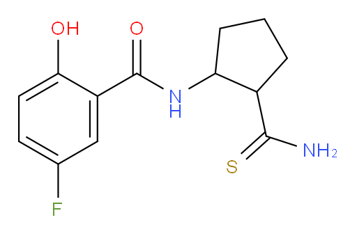 N-(2-carbamothioylcyclopentyl)-5-fluoro-2-hydroxybenzamide