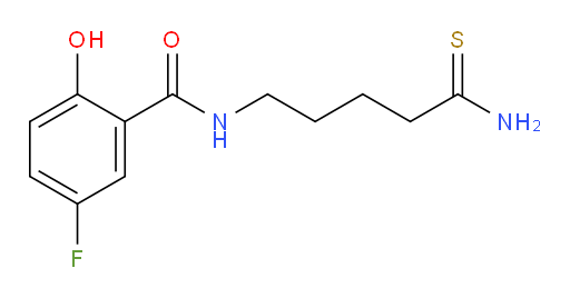 N-(5-amino-5-thioxopentyl)-5-fluoro-2-hydroxybenzamide