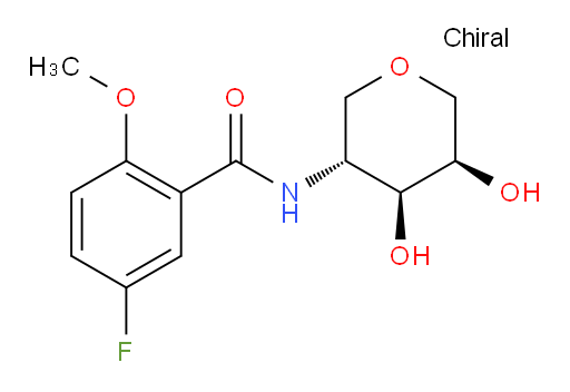N-((3R,4S,5R)-4,5-dihydroxytetrahydro-2H-pyran-3-yl)-5-fluoro-2-methoxybenzamide