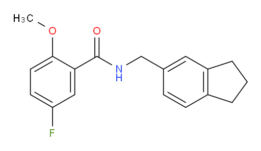 N-((2,3-dihydro-1H-inden-5-yl)methyl)-5-fluoro-2-methoxybenzamide