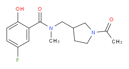 N-((1-acetylpyrrolidin-3-yl)methyl)-5-fluoro-2-hydroxy-N-methylbenzamide