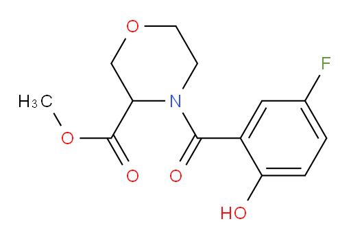 methyl 4-(5-fluoro-2-hydroxybenzoyl)morpholine-3-carboxylate