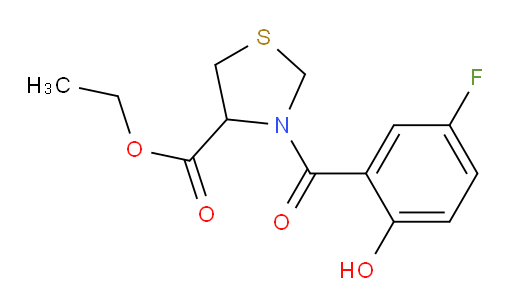 ethyl 3-(5-fluoro-2-hydroxybenzoyl)thiazolidine-4-carboxylate