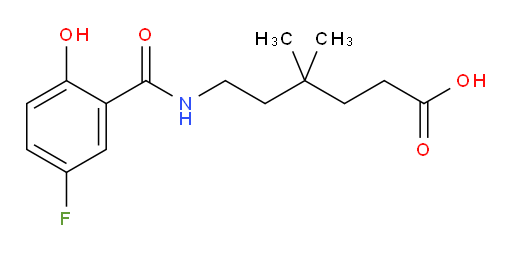 6-(5-fluoro-2-hydroxybenzamido)-4,4-dimethylhexanoic acid