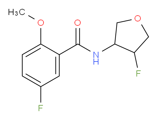 5-fluoro-N-(4-fluorotetrahydrofuran-3-yl)-2-methoxybenzamide