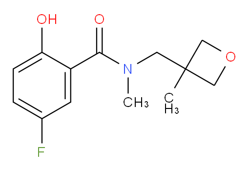 5-fluoro-2-hydroxy-N-methyl-N-((3-methyloxetan-3-yl)methyl)benzamide