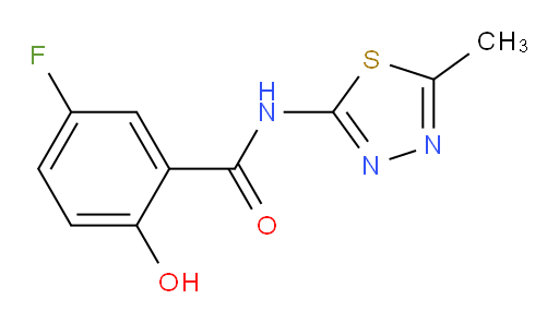 5-fluoro-2-hydroxy-N-(5-methyl-1,3,4-thiadiazol-2-yl)benzamide