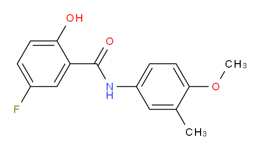 5-fluoro-2-hydroxy-N-(4-methoxy-3-methylphenyl)benzamide