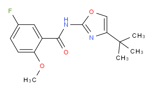 N-(4-(tert-butyl)oxazol-2-yl)-5-fluoro-2-methoxybenzamide