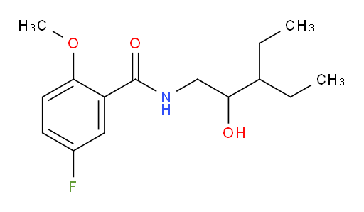 N-(3-ethyl-2-hydroxypentyl)-5-fluoro-2-methoxybenzamide