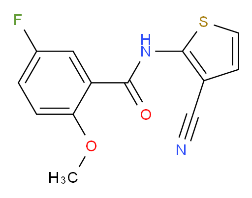 N-(3-cyanothiophen-2-yl)-5-fluoro-2-methoxybenzamide