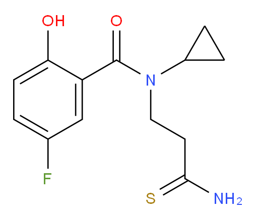 N-(3-amino-3-thioxopropyl)-N-cyclopropyl-5-fluoro-2-hydroxybenzamide