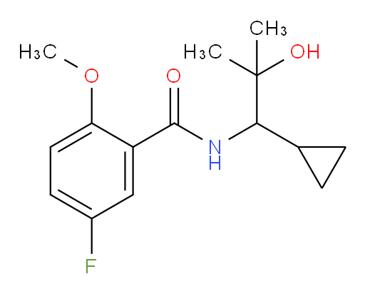 N-(1-cyclopropyl-2-hydroxy-2-methylpropyl)-5-fluoro-2-methoxybenzamide