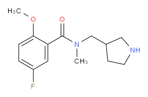 5-fluoro-2-methoxy-N-methyl-N-(pyrrolidin-3-ylmethyl)benzamide