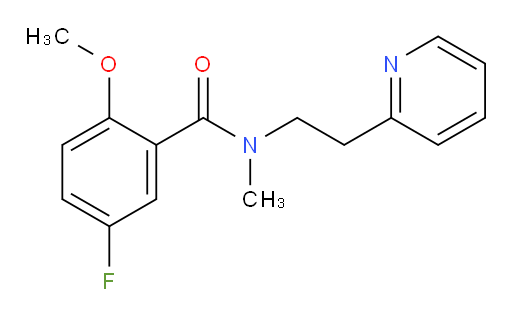 5-fluoro-2-methoxy-N-methyl-N-(2-(pyridin-2-yl)ethyl)benzamide