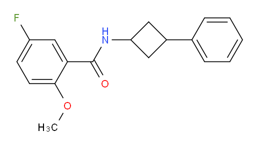 5-fluoro-2-methoxy-N-(3-phenylcyclobutyl)benzamide