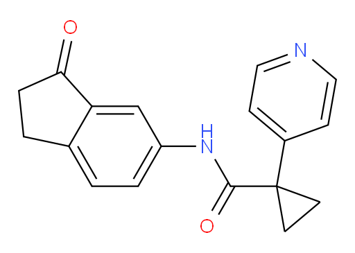 N-(3-oxo-2,3-dihydro-1H-inden-5-yl)-1-(pyridin-4-yl)cyclopropanecarboxamide