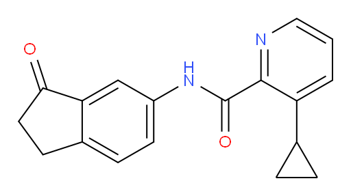 3-cyclopropyl-N-(3-oxo-2,3-dihydro-1H-inden-5-yl)picolinamide