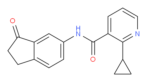 2-cyclopropyl-N-(3-oxo-2,3-dihydro-1H-inden-5-yl)nicotinamide