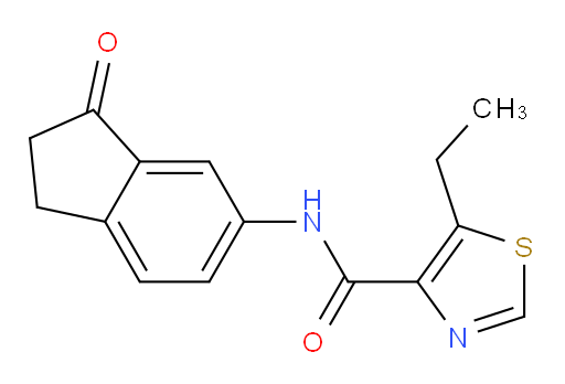 5-ethyl-N-(3-oxo-2,3-dihydro-1H-inden-5-yl)thiazole-4-carboxamide