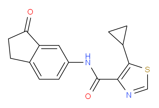 5-cyclopropyl-N-(3-oxo-2,3-dihydro-1H-inden-5-yl)thiazole-4-carboxamide
