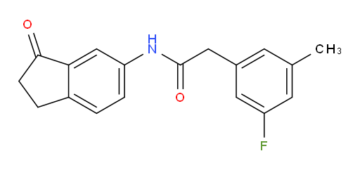 2-(3-fluoro-5-methylphenyl)-N-(3-oxo-2,3-dihydro-1H-inden-5-yl)acetamide