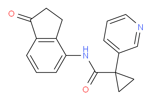 N-(1-oxo-2,3-dihydro-1H-inden-4-yl)-1-(pyridin-3-yl)cyclopropanecarboxamide