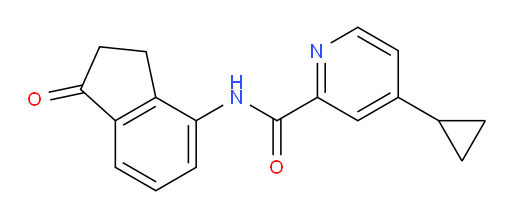 4-cyclopropyl-N-(1-oxo-2,3-dihydro-1H-inden-4-yl)picolinamide
