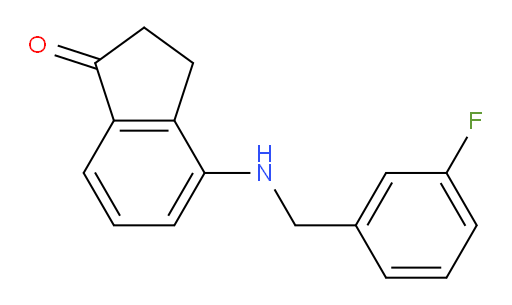 4-((3-fluorobenzyl)amino)-2,3-dihydro-1H-inden-1-one