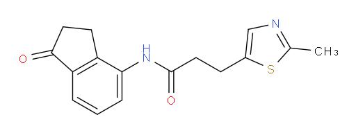 3-(2-methylthiazol-5-yl)-N-(1-oxo-2,3-dihydro-1H-inden-4-yl)propanamide