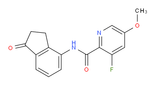 3-fluoro-5-methoxy-N-(1-oxo-2,3-dihydro-1H-inden-4-yl)picolinamide
