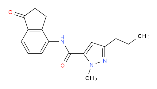 1-methyl-N-(1-oxo-2,3-dihydro-1H-inden-4-yl)-3-propyl-1H-pyrazole-5-carboxamide