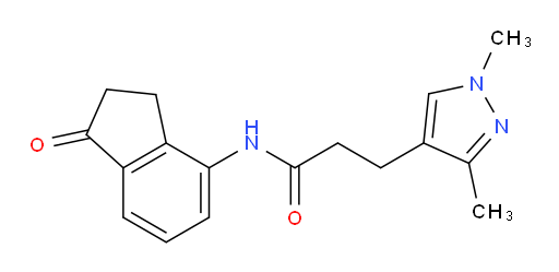 3-(1,3-dimethyl-1H-pyrazol-4-yl)-N-(1-oxo-2,3-dihydro-1H-inden-4-yl)propanamide
