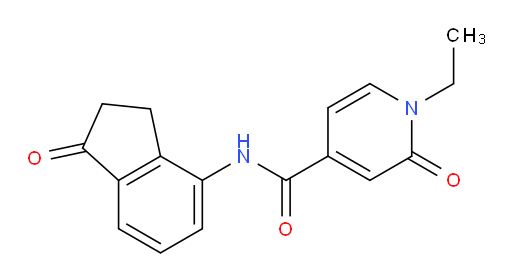 1-ethyl-2-oxo-N-(1-oxo-2,3-dihydro-1H-inden-4-yl)-1,2-dihydropyridine-4-carboxamide