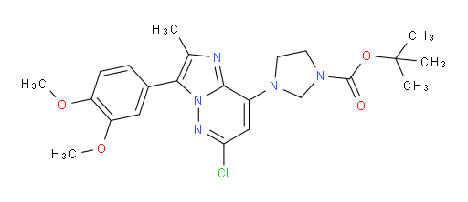 tert-butyl 3-(6-chloro-3-(3,4-dimethoxyphenyl)-2-methylimidazo[1,2-b]pyridazin-8-yl)imidazolidine-1-carboxylate