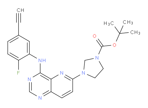 tert-butyl 3-(4-((5-ethynyl-2-fluorophenyl)amino)pyrido[3,2-d]pyrimidin-6-yl)imidazolidine-1-carboxylate