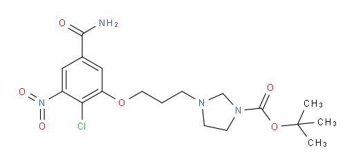 tert-butyl 3-(3-(5-carbamoyl-2-chloro-3-nitrophenoxy)propyl)imidazolidine-1-carboxylate