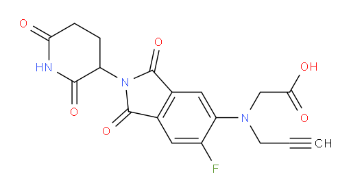 2-((2-(2,6-dioxopiperidin-3-yl)-6-fluoro-1,3-dioxoisoindolin-5-yl)(prop-2-yn-1-yl)amino)acetic acid
