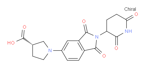 (3S)-1-(2-(2,6-dioxopiperidin-3-yl)-1,3-dioxoisoindolin-5-yl)pyrrolidine-3-carboxylic acid