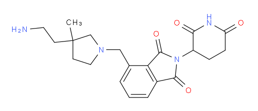 4-((3-(2-aminoethyl)-3-methylpyrrolidin-1-yl)methyl)-2-(2,6-dioxopiperidin-3-yl)isoindoline-1,3-dione