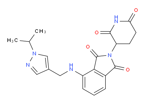 2-(2,6-dioxopiperidin-3-yl)-4-(((1-isopropyl-1H-pyrazol-4-yl)methyl)amino)isoindoline-1,3-dione