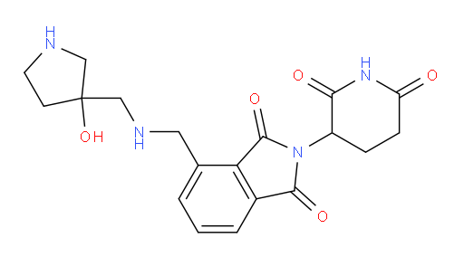 2-(2,6-dioxopiperidin-3-yl)-4-((((3-hydroxypyrrolidin-3-yl)methyl)amino)methyl)isoindoline-1,3-dione