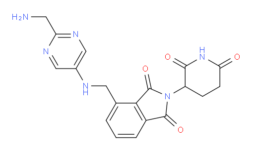4-(((2-(aminomethyl)pyrimidin-5-yl)amino)methyl)-2-(2,6-dioxopiperidin-3-yl)isoindoline-1,3-dione