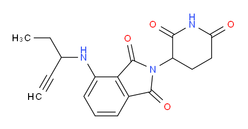 2-(2,6-dioxopiperidin-3-yl)-4-(pent-1-yn-3-ylamino)isoindoline-1,3-dione