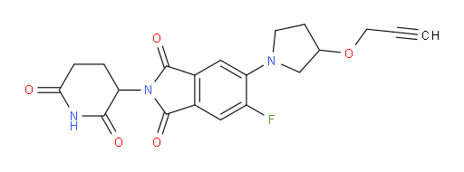 2-(2,6-dioxopiperidin-3-yl)-5-fluoro-6-(3-(prop-2-yn-1-yloxy)pyrrolidin-1-yl)isoindoline-1,3-dione