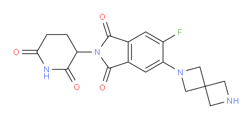 2-(2,6-dioxopiperidin-3-yl)-5-fluoro-6-(2,6-diazaspiro[3.3]heptan-2-yl)isoindoline-1,3-dione